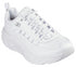 Pantofi sport, dama, SKECHERS D'LUX WALKER GOLDEN STEP 150106-WSL alb, piele ecologica